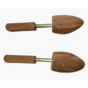 2 Rochester Shoe Co Wooden Tree Stretcher Woman's Large Adjustable Strap Vtg